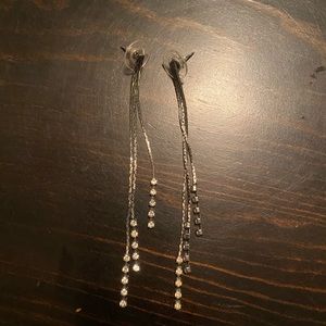 Long rhinestone earrings